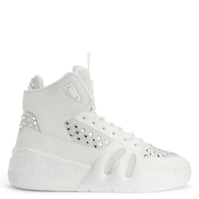 Giuseppe Zanotti Talon Hi-top Panelled Sneakers In White