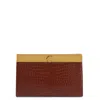 Giuseppe Zanotti Tanaya Crocodile-effect Clutch Bag In Brown