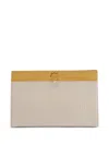 Giuseppe Zanotti Tanaya Crocodile-effect Clutch Bag In Neutrals