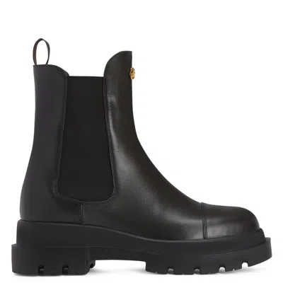 Giuseppe Zanotti Black Tankie Beatle Chelsea Boots