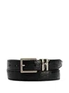 Giuseppe Zanotti Teodore Crocodile-embossed Belt In Black