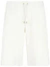 Giuseppe Zanotti Terry-cloth Drawstring-waist Bermuda Shorts In White