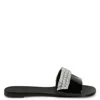 Giuseppe Zanotti Tesy Crystal-embellished Glossed Slides In Black