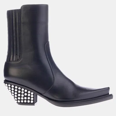 Pre-owned Giuseppe Zanotti Texan Ankle Boot Black Leather