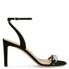 Giuseppe Zanotti Thais Crystal-embellished Suede Sandals In Black