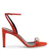 Giuseppe Zanotti New Kanda Crystal-embellished Suede Sandals In Red