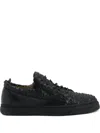 Giuseppe Zanotti The Manhattan Stud-embellished Sneakers In Black