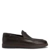 Giuseppe Zanotti The Maui Leather Slip-on Loafers In Brown