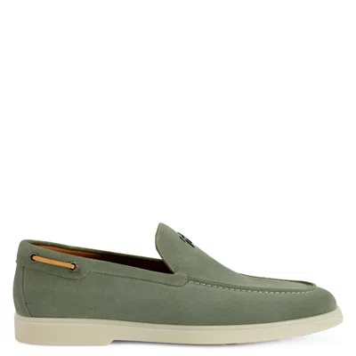 Giuseppe Zanotti The Maui Suede Loafers In Green