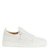 Giuseppe Zanotti Frankie Zip-up Leather Sneakers In White