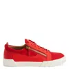 Giuseppe Zanotti Panelled Low Top Sneakers In Red
