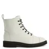Giuseppe Zanotti Thora Lace-up Cargo Boots In White