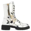 Giuseppe Zanotti Tifa Metallic Calf-length Boots In White