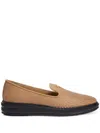 Giuseppe Zanotti Tim Logo-lettering Loafers In Neutrals
