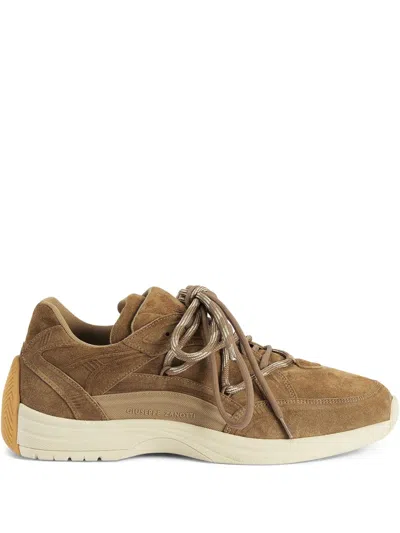Giuseppe Zanotti Trail Sneakers In Brown