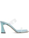 Giuseppe Zanotti Transparent Straps High-heeled Sandals In Blue