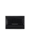 Giuseppe Zanotti Ulyana Crocodile-effect Clutch In Black
