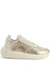 Giuseppe Zanotti Urchin Crocodile-embossed Sneakers In Gold