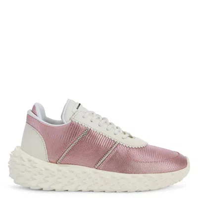 Giuseppe Zanotti Urchin Lizard-effect Sneakers In Pink