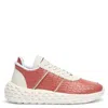 Giuseppe Zanotti Urchin Python-print Sneakers In Pink