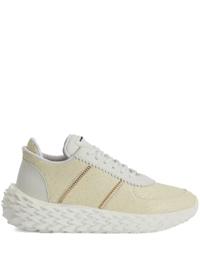 Giuseppe Zanotti Urchin Python-print Sneakers In Neutrals