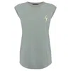 Giuseppe Zanotti Ursella Thunderbolt-embroidered Tank Top In Grey