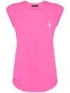 Giuseppe Zanotti Woman Tank Top Fuchsia Size Xl Cotton In Pink