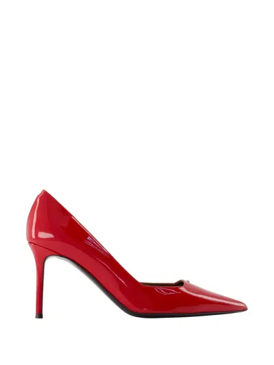 Giuseppe Zanotti Vague Pointed Leather Pumps In Red