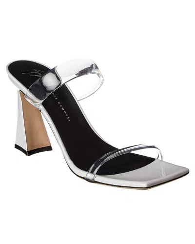 Giuseppe Zanotti Vanilla 85 Vinyl & Leather Sandal In Transparent