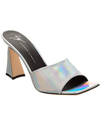 Giuseppe Zanotti Vanilla 85 Vinyl Sandal In Silver