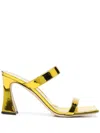 Giuseppe Zanotti 90mm Square-toe Mules In Gold
