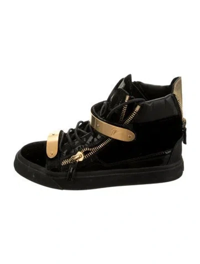 Pre-owned Giuseppe Zanotti Velvet Boots In Black