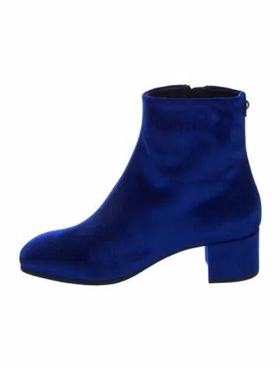 Pre-owned Giuseppe Zanotti Velvet Boots W/ Tags In Yellow