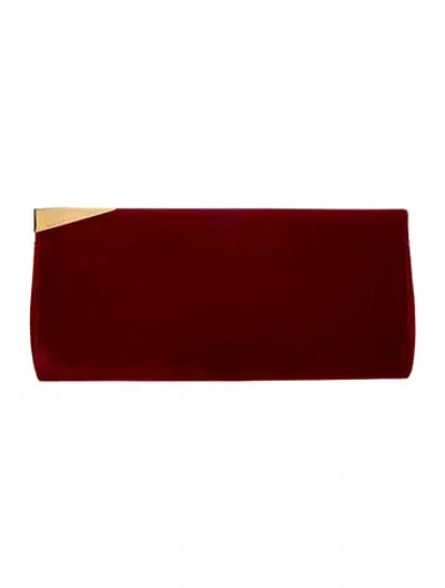 Pre-owned Giuseppe Zanotti Velvet Clutch In Red