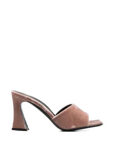 Giuseppe Zanotti Velvet Mule Sandals In Pink