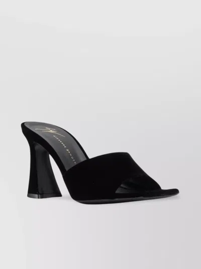 Giuseppe Zanotti Velvet Mules In Calf Leather