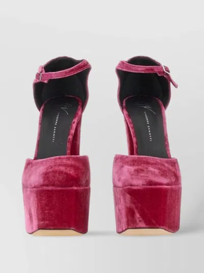 Giuseppe Zanotti Velvet Platform Pump 15cm Heel