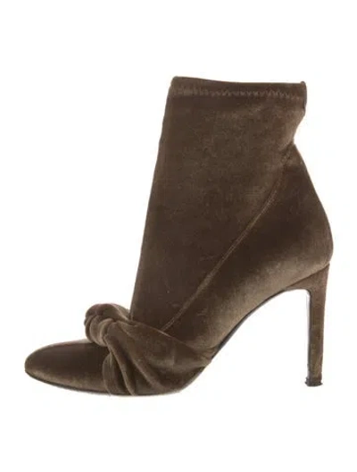 Pre-owned Giuseppe Zanotti Velvet Sock Boots In Brown
