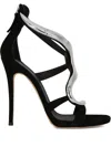 Giuseppe Zanotti Venere Metallic-snake Sandals In Black