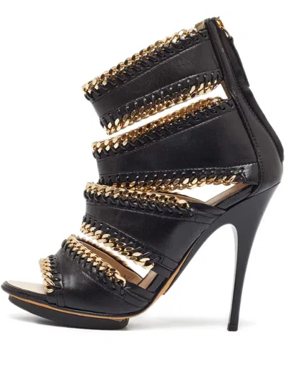 Pre-owned Giuseppe Zanotti Vintage 110mm Chain-embellished Sandals
