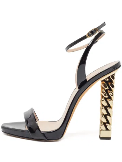 Pre-owned Giuseppe Zanotti Vintage 120 Harmony Heeled Sandals In Black