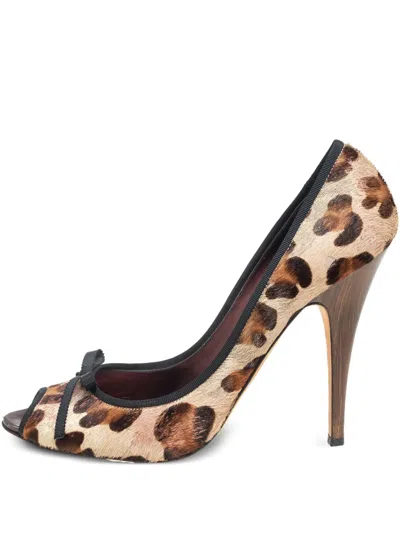 Pre-owned Giuseppe Zanotti Vintage 120mm Leopard-print Pumps