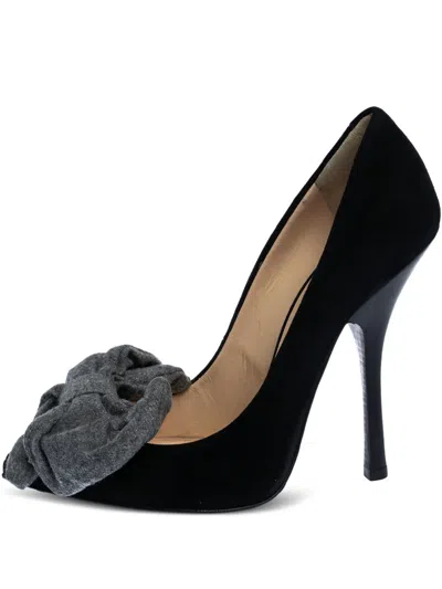 Pre-owned Giuseppe Zanotti Vintage 120mm Pointed-toe Bow-detailing Pumps