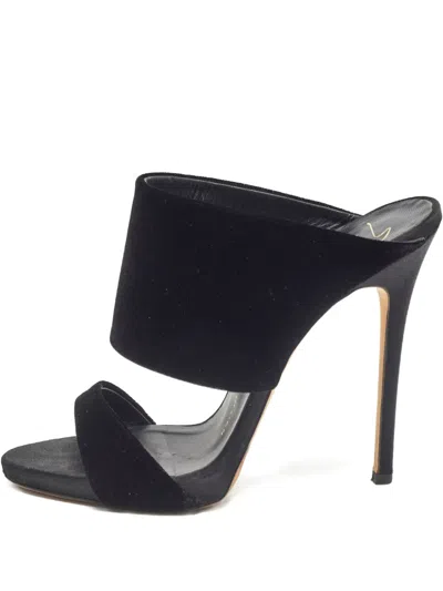 Pre-owned Giuseppe Zanotti Vintage 120mm  Andrea Double-strap Sandals In Black