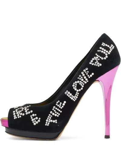 Pre-owned Giuseppe Zanotti Vintage 130mm Rhinestone-embellished Pumps In Black