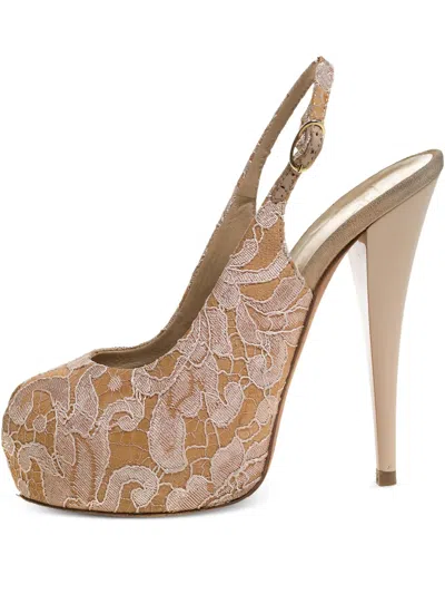Pre-owned Giuseppe Zanotti Vintage 135mm Lace-embellished Heeled Pumps