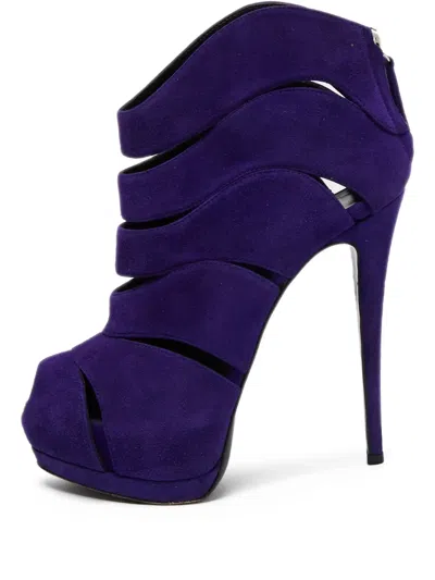 Pre-owned Giuseppe Zanotti Vintage 145mm Leather Pumps In Purple