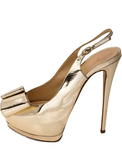 Pre-owned Giuseppe Zanotti Vintage 155mm Peep-toe Platform Pumps