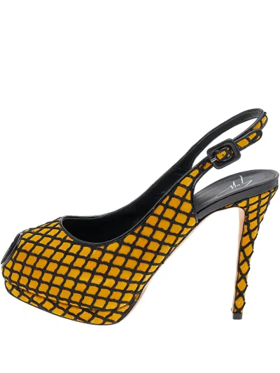 Pre-owned Giuseppe Zanotti Vintage 2023 120mm Platform Sandals In Yellow