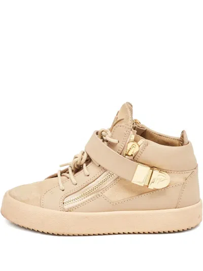 Pre-owned Giuseppe Zanotti Vintage 2024 Leather Sneakers In Neutral
